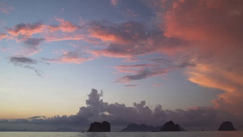 Beautiful time lapse video of the Indian ocean in sunrise time Stock Footage 84580922