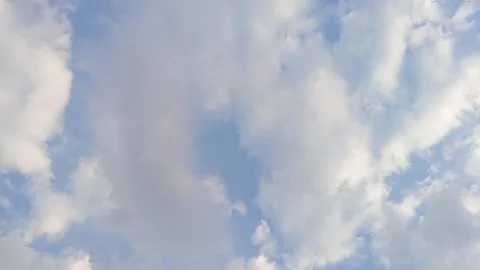 Beautiful Time lapse of white cloud with blue sky background Stock Footage 282851938