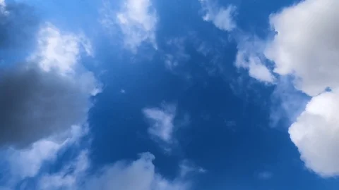 Beautiful timelapse of clear cumulus clouds in the sky Stock Footage 123835773