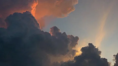 Beautiful timelapse of clouds at sunset Stock Footage 54920193