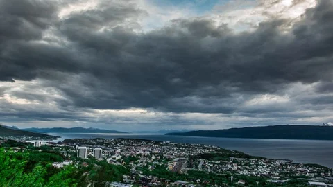 A beautiful timelapse with a cloudy skyes Video stock 94624528