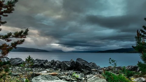 A beautiful timelapse with a cloudy skyes Video stock 94625045