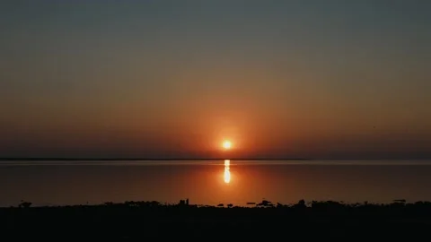 Beautiful timelapse with colored sky during sunset Video stock 95174671