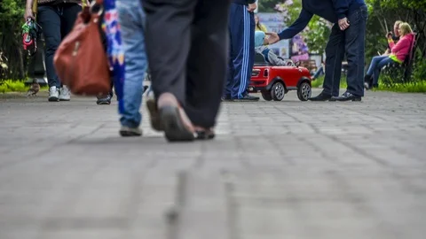 A beautiful timelapse for a crowd of people Stock-Footage 129533149