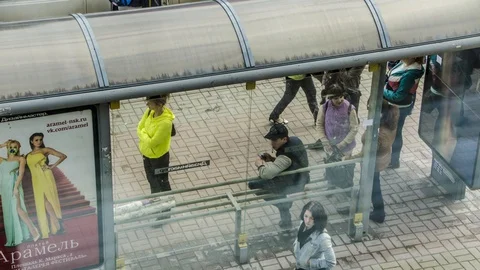Beautiful timelapse for a crowd of people Stock-Footage 129533208