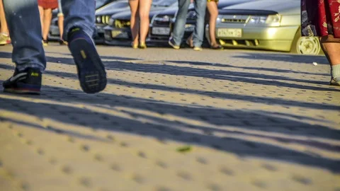 A beautiful timelapse for a crowd of people Stock-Footage 129533400