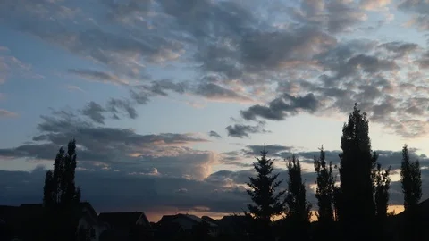 Beautiful Timelapse of an Evening Sky Vidéo 114209613