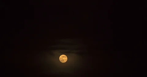 Beautiful timelapse of the full moon rising Stock Footage 99019925