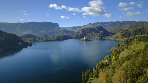Beautiful timelapse of lake Bled Video stock 98483579