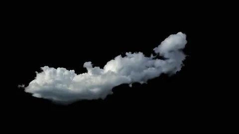 Beautiful timelapse of moving clouds on black screen, real shot. Stock Footage 131622244