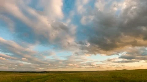 Beautiful timelapse, moving clouds. Timelapse nature 4k footage Stock-Footage 201165722