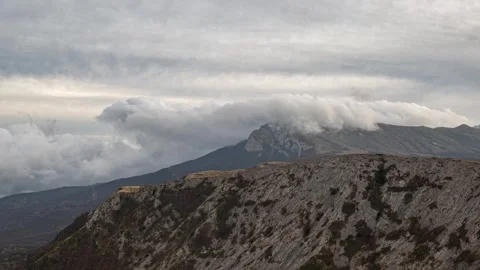 Beautiful timelapse, moving clouds. Timelapse nature 4k footage Stock Footage 261601473