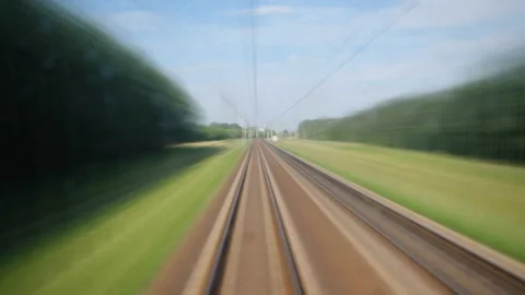 Beautiful timelapse of railroad Stock Footage 100701658