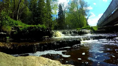 A beautiful timelapse with a river Video stock 94622747