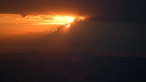 Beautiful timelapse sunset in cloudy weather Stock Footage 128583058