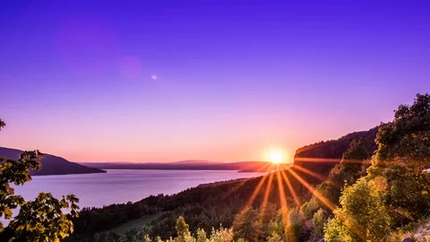 A beautiful timelapse with a sunset Video stock 94621597