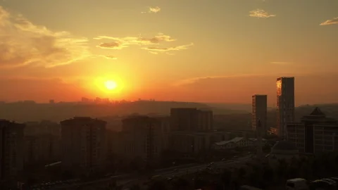 Beautiful timelapse sunset with moving clouds , Turkey Stock Footage 165139609