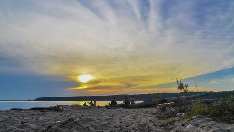 Beautiful timelapse of sunset or sunset Stock-Footage 129513775