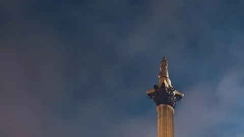 Beautiful Timelapse. Trafalgar Square. Sequence. Stock-Footage 79043134