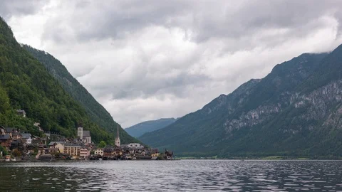 Beautiful timelapse video of clouds rapidly running across the sky over amazing Stock Footage 89714123
