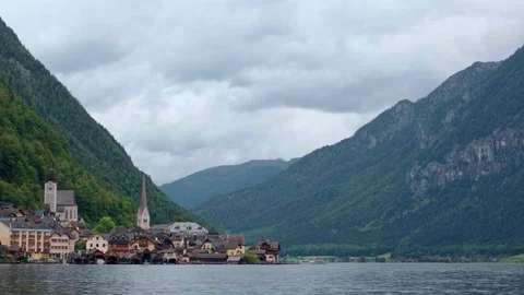 Beautiful timelapse video of clouds rapidly running across the sky over amazing Stock-Footage 89716983