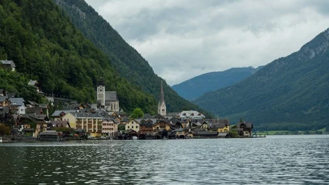 Beautiful timelapse video of clouds rapidly running across the sky over amazing Stock Footage 112615385