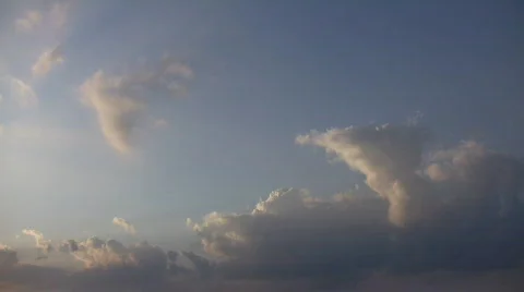 Beautiful timelapsed clouds slowly drift along at dusk (High Definition) Stock-Footage 67805