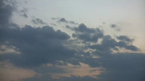 Beautiful timelapsed clouds slowly drift along at dusk (High Definition) Stock Footage 68074