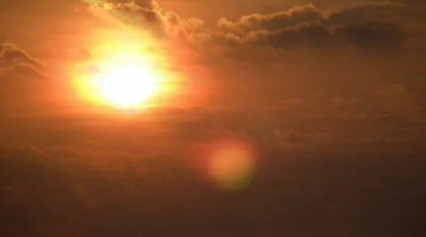 Beautiful timelapsed sunset amidst the clouds (High Definition) Stock Footage 67752