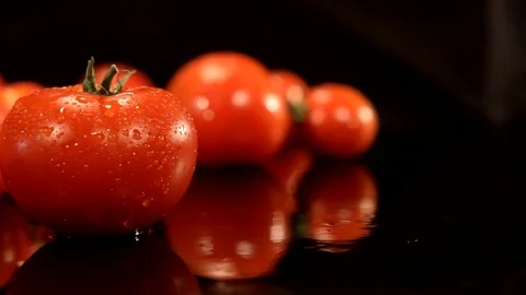Beautiful Tomatoes Stock Footage 76471740