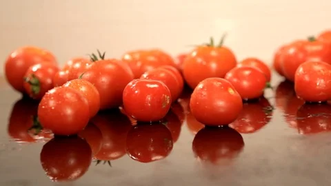 Beautiful Tomatoes Stock Footage 76472374