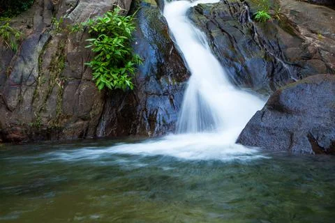 Beautiful Ton Pling Waterfall Stock Photos