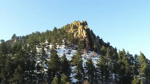 Beautiful top of mountain - Drone camera moves up, down, and right Video stock 137956804