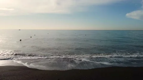 Beautiful top view of the beach. Coastal landscape view of from drone. Stock Footage 161729112