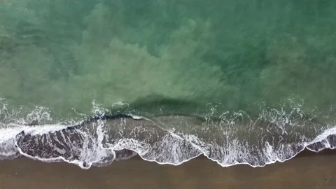 Beautiful top view of the beach. Coastal landscape view of from drone. Stock Footage 162270029