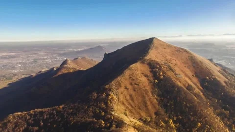 Beautiful top view of mountain peaks and rocks Stock Footage 148449512