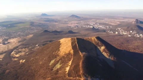 Beautiful top view of mountain peaks and rocks Stock Footage 148449626