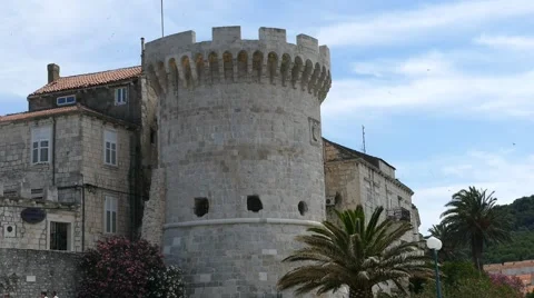 Beautiful Tower from Korčula Stock-Footage 53873336
