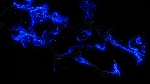 Beautiful transform of object from particles in force field into abstract 스톡 동영상 240247865