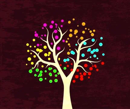 Beautiful tree design background Illustrazione stock