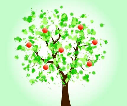 Beautiful tree design background Stock-Illustration