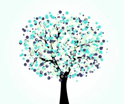 Beautiful tree design background Illustrazione stock