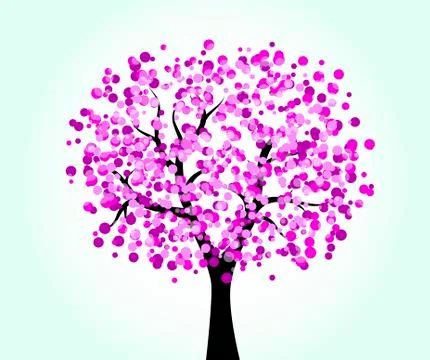 Beautiful tree design background Stock Illustration