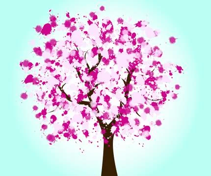 Beautiful tree design background Illustrazione stock