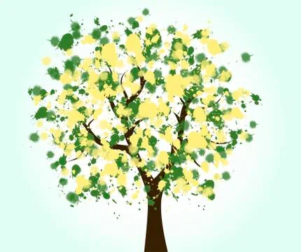 Beautiful tree design background Stock Illustration
