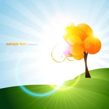 Beautiful tree design Stock Illustration