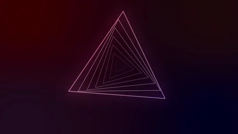 Beautiful triangle visual loops effect on gradient background Stock Footage 291713256