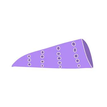 Beautiful triangular purple shell on an isolated background. Malyusk in the s Stock Illustration