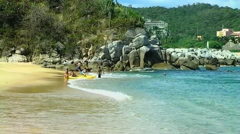 Beautiful tropical beach Stock Footage 10804868