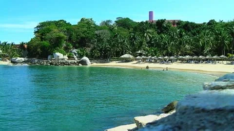 Beautiful tropical beach Stock Footage 10804921